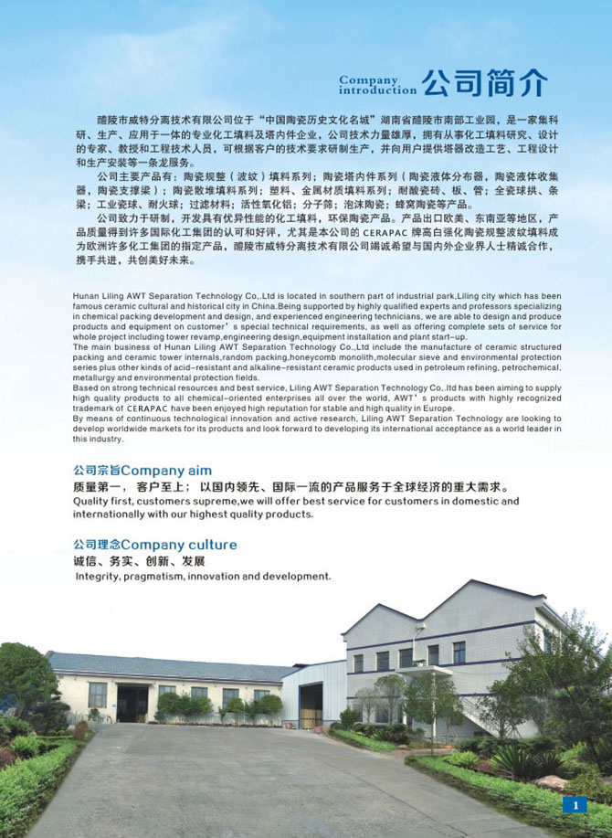 醴陵市威特分离技术有限公司,湖南陶瓷波纹规整填料,陶瓷支撑梁,环保陶瓷产品